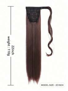 18/22/24/26 Inch Long Straight Ponytail Wig, Synthetic Fiber Hair Extension, Heat Resistant, 22 Inch Wrap Around Ponytail Wig, Suitable For Women - Multicolor - View 7