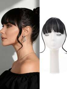 合成假发夹式双鬓角龙须刘海隐形前刘海夹式空气刘海适合女性日常佩戴和聚会 - 彩色 - 查看 11