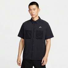 Nike Men's AS M NK DF UV TRAIL BTTN SHIRT Short Sleeve Shirt HV2165-010 - Black - View 1