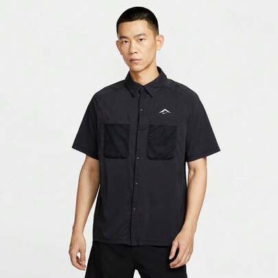 Nike Men's AS M NK DF UV TRAIL BTTN SHIRT Short Sleeve Shirt HV2165-010