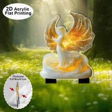 1pc 2D Acrylic Garden Decor Ground Stake | Phoenix Design Garden Stake, Outdoor And Yard Decoration, Ideal For Fantasy Enthusiasts And Holiday Occasions - A - View 4