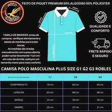 Kit 2 Men's Polo Shirt Plus Size Extra Large - 黑色 - 查看 5