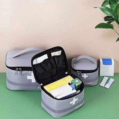 1pc Reusable Outdoor First Aid Kit, Medication Organizer Bag, Travel Emergency Medical Pouch, Large/Medium/Small Size, Perfect For Travel And Home Use, Travel Accessories, Essential Supplies, Gift For Family, Friends, Mother's Day, Father's Day, Halloween, Thanksgiving, Christmas, New Year, Valentine's Day