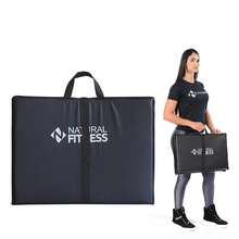 Colchonete Dobrável Academia Ginástica Pilates Fitness Exercícios Funcionais Impermeável - Preto - Visão 1