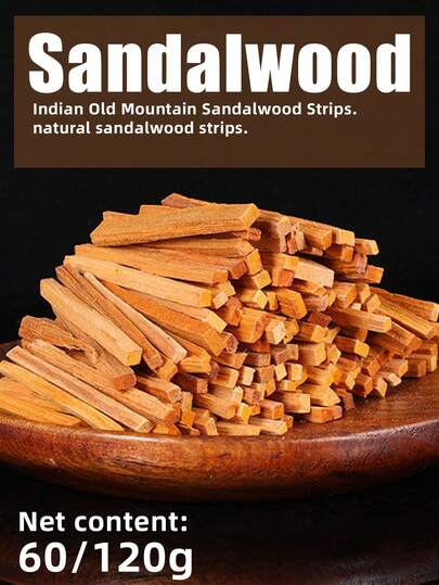 60/120g, Premium Sandalwood, Natural Sandalwood, High-Grade Aromatherapy Raw Material, Natural And Additive-Free, Sweet And Long-Lasting Fragrance, Soothing And Sleep-Inducing, Suitable For Indoor Aromatherapy, For Entertaining Guests, Meditation, Gifting, Tea Tasting, Yoga, Healing, Reading And Other Occasions, Creating An Elegant Atmosphere.