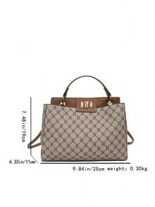 New Autumn/Winter Letter Print Women Handbag, Shoulder Bag, Crossbody Bag With Elegant Vibe - Grey - View 8