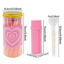 50pcs/Pack Large Pre-Rolled Cigarette Tubes - With Filters. Comes With 2-In-1 Storage Tube To Hold Pre-Rolled Tubes And Filler; Easy To Use And Carry. Slow Burning, High-Quality Smoking Accessory. Perfect Gift For Friends And Family. - Multicolor - View 2