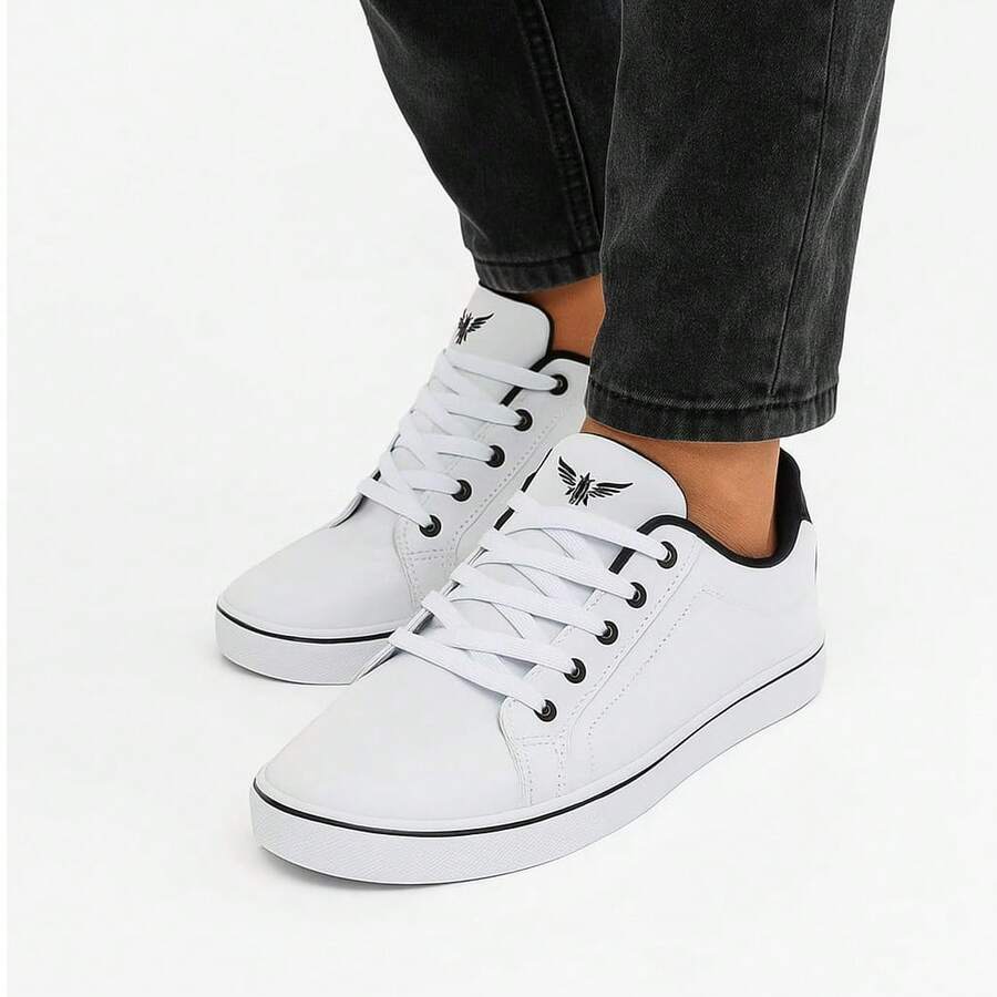 Original All Moda Sneakers Lightweight Comfortable 2025 Resistant Casual Gym School Tubler - trắng - Xem 1