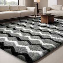 Gray, Black and White Wavy Pattern