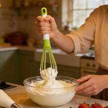 Collapsible Twist Whisk, Dual-Style Balloon & Flat Mixing Tool, Essential Home Kitchen Gadget & Baking Accessory - Multicolor - View 7