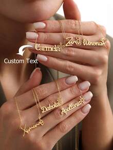 Custom Cross Name Necklace Personalized Initial Letter Crucifix Choker Bespoke Monogram Necklace Birth Flower Christian Necklaces Stainless Steel Christianity Religious Pendant Cross Gift Dainty Floral Birthday Baptism Jewelry First Communion Gifts - Multicolor - View 1