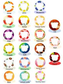 1pc Fruit Flavored Water Cup Ring, Cute Bear Shaped Fruit Scented Water Ring, Creative & Interesting Fruit Fragrance Ring That Won't Change Water Taste But Add Aroma - Multicolor - View 4