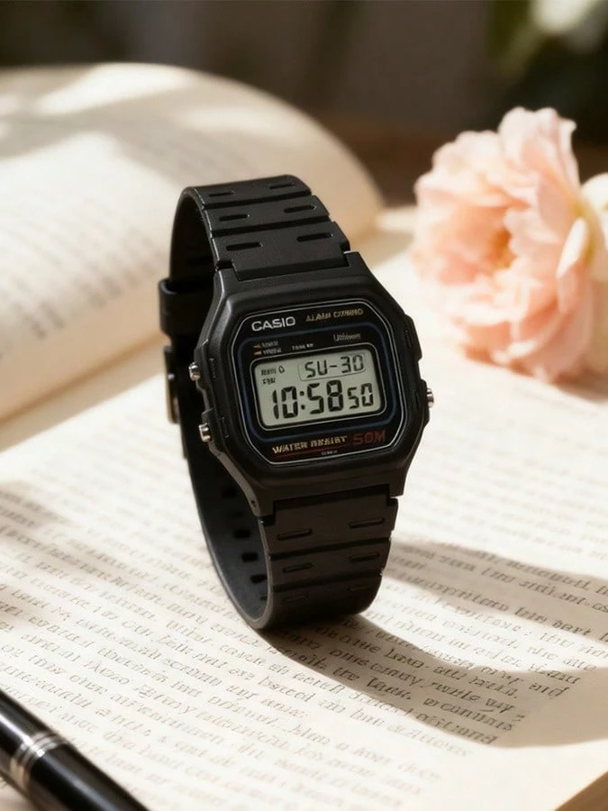 Casio YOUTH Series Men's Watch - Digital Dial Quartz Movement Black Dial Design W-59-1V - Black - View 1