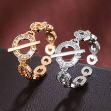 1 pieza Anillo abierto versátil con incrustación de circonita cúbica - anillo abierto - Ver 18