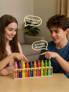 21pcs Mini Fun Beverage Color Challenge Game Toy, Travel Fun Matching Game Set, Suitable For Teenagers Memory, Logical Thinking And Reasoning Training, Suitable For Family Games, Board Game Educational Toy, Party Game, Game Supplies, Christmas Gift ﻿ - Multicolor - View 7