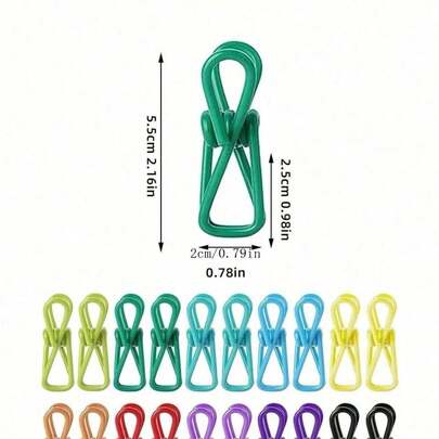 10pcs Chip Clips - Utility PVC-Coated Steel Clips For Sealing Food Packages, Chips Bags, Clothes & Paper - Pack Of 10 (Random Color) Dress Pants Shoes Jeans Boots Skirt, Beachwear,Spring,Minimalist, Summer Tops