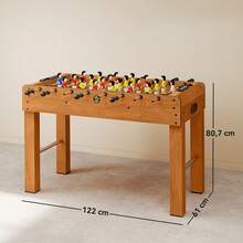 HOMCOM Mesa de futbolín - Amarillo Mostaza - Ver 7