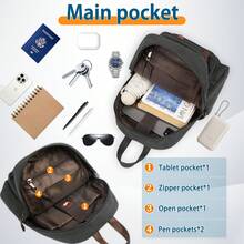 NEWHEY 男士防盗胸包，防水单肩包，适合徒步旅行，黑色/棕色 - 彩色 - 查看 5