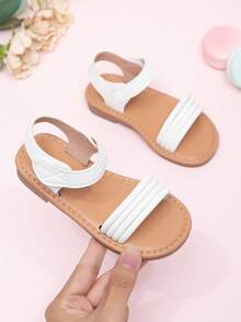 Infant Minimalist Casual Comfortable Flat Sandals - White - View 7