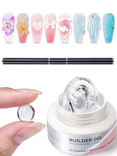  BORN PRETTY 60g No Stick Hand Builder Gel For Nails Extension Construction Self Level Liquid Acrylic Gel Long Lasting Soak Off UV LED Varnish