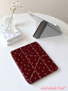 Red Heart Wine Tablet Case Compatible With Air 11-Inch M3 2025 / M2 2024, Air 5th Generation 2022 , (A16) 11 Inch 11th Generation 2025,Compatible With Samsung Galaxy Tab,Kindle Paperwhite 12th Gen 2024, Clear Back ,Fashion Pattern Protective Case,Automatic Sleep And Wake-Up Function, Airbag Protection, Suitable For Gifts And Office Use - Multicolor - View 5