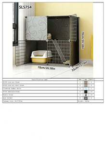 DIY Modular Multi-Layer Cat Cage Villa With Climbing Ladder, Indoor Pet Fence Kitten Cage - Multicolor - View 15