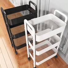 Multipurpose Organizer Cart With 3 Levels, Wheels With Brakes And Ergonomic Design: The Ultimate Solution For Storage At Home, Office And Beauty Salon, Saving Space And Facilitating Mobility. - trắng - Xem 4