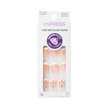 ImPRESS No Glue Mani Press On Nails Design 'Falling' White Short Size Squoval Shape Includes 30 Nails Prep Pad Instructions Sheet 1 Manicure Stick 1 Mini File-B099 - trắng - Xem 2