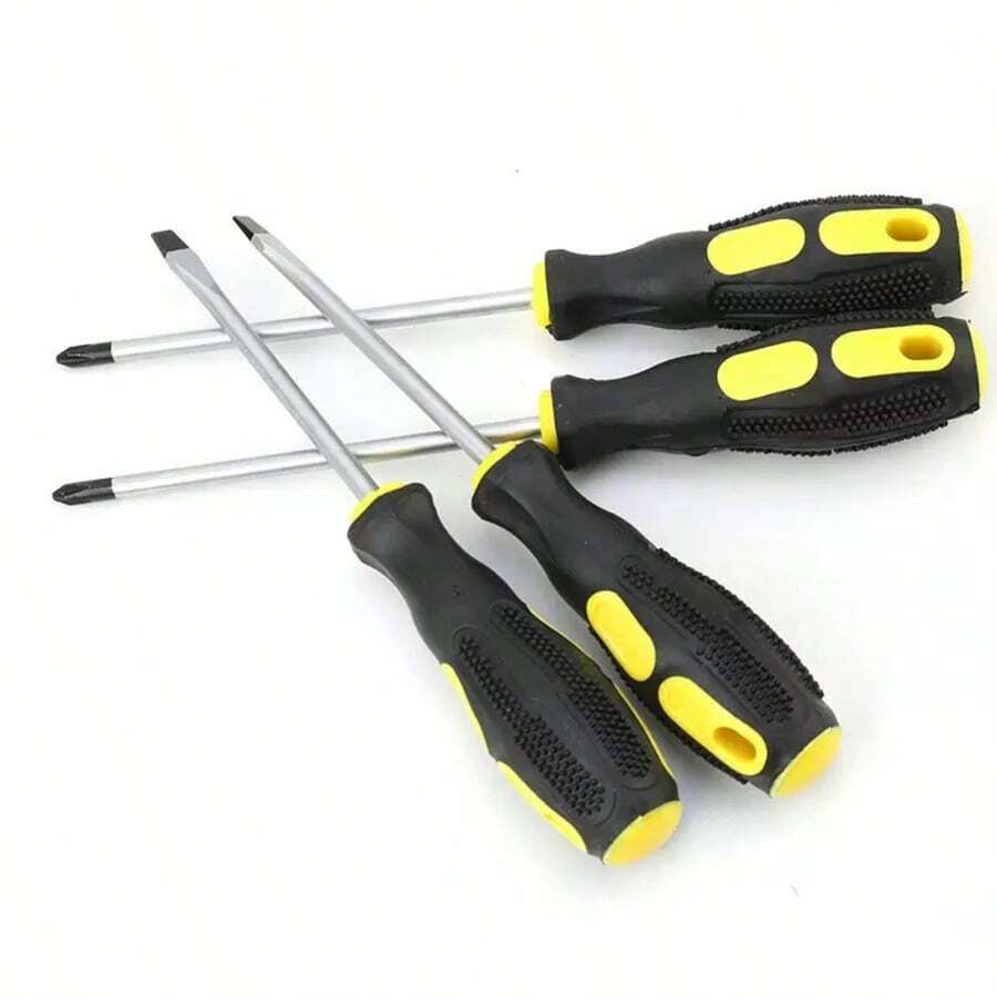 Professional Screwdriver Set: Includes Screwdriver, Flat Head Screwdriver, Star Screwdriver And Magnetic Screwdriver, Suitable For Home Repair - B-Black - View 1