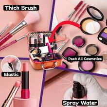 Simulated Makeup Kit For Girls, Play Makeup Set For Kids - Includes Cosmetic Bag For Birthdays And Christmas, Imaginary Makeup Fun For Toddlers And Little Girls Ages 3+ - Orange - View 4
