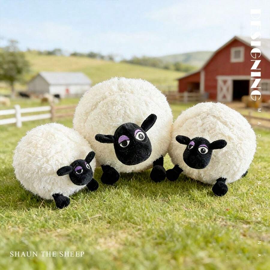 Cute Plush Cartoon Sheep Plush Doll, Soft Stuffed Animal Pillow, Suitable For Children's Gift, Bedroom Decor, Baby Comfort