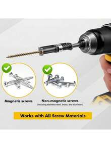 1pc Screwdriver Bit With Spring Clip Holder, Spring Loaded Clip To Prevent Dropping, Designed For One-Handed Operation - Multicolor - View 4