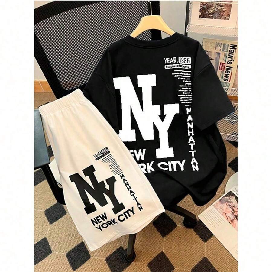 Men's Set 100% Cotton New York 1886 - Black - View 1
