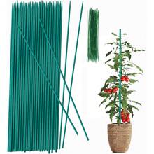 Plant Stake 17 Inch SupKing Wood Plant Sticks 30 Packs Orchid Stakes Sturdy Green Bamboo Plant Support Stake Gardening Floral Potted Plant Support - Green - View 2