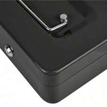 MEFENY Caja Dinero Fuerte ,cash Box Metálica Mate Mediana - Negro - Ver 7