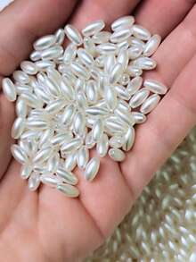 Bead Spacers 100/200 Pcs Shell, Star, Teardrop, Flower And Other Shapes Pearly Jewelry Crafts - Small Rice - Approx. 8mm - View 2