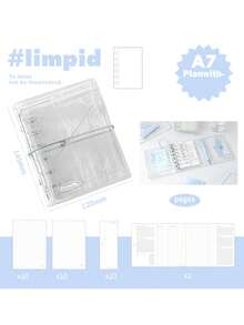 1 Piece Of A7 Transparent Loose Leaf Notebook Fresh And Simple Detachable Ring Buckle Multifunctional Notebook 4 Types Of Inner Pages Suitable For Most Needs Suitable For Daily Use By Men And Women - Multicolor - View 14