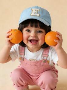 1pc Kids 26 Letter Truck Driver Cap, Fashionable Versatile Casual Sun Hat, Suitable For 1-3 Years Old Boys And Girls - Baby Blue - View 3