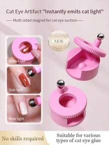 2pcs New Rotating Eye Nail Art Tool - Automatic Suction Eye Nail Art Tool. Multi-Functional, With Strong Magnetism. Can Suck Out Wide-Light, Full-Light, And French Eyeliner Nail Art Without Operation. Suitable For Nail Salons And Beginner Nail Artists To Use When Creating Eye Nail Art, Such As Handmade Nail Stickers, Nail Piercing, And Press-On Nails. Excellent Nail Care Products. - Multicolor - View 3