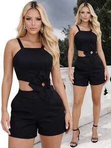 Women Jumpsuits - Black - View 1