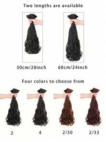 3pcs Wavy Long Curly Hair Extensions, Voluminous Hairstyle, Suitable For Daily Wear - Multicolor - View 4