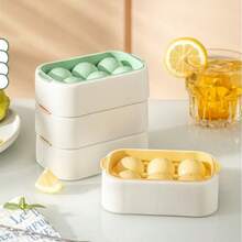 硅胶小冰球模具，威士忌冰块托盘，家用软冰制冰器，圆形冰球模具 - 彩色 - 查看 5