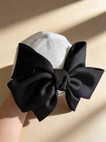 Customizable Large Bow Decor Embroidered Detail Baseball Cap, Suitable For Women's Daily Wear - Multicolor - View 4