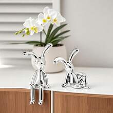 Decoración creativa de conejo para el salpicadero del automóvil, adecuada para accesorios de automóvil y decoración del coche, figurita adorable de conejo con brillo metálico, diseñada especialmente para la decoración del interior del automóvil, acento perfecto con tema de Pascua, agrega diversión y estilo a la conducción diaria, decoración compacta para fiestas, temporadas y uso cotidiano - multicolor - Ver 9