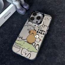 おしゃれなスマホケースfor  16 Pro Max/16 Plus/16 Pro/16/15 Pro Max/15 Plus/15 Pro/15/14 Pro Max/14 Plus/14 Pro/14/16E/13 Pro Max/13 Pro/13/12 Pro Max/12 Pro/12/11 Pro Max/11 - 透明な黒 - チェックする 6