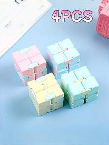 1pc Macaron Color Infinity Cube Toy, Made Of ABS Resin, Helps Relieve Anxiety, Random Color Shipped - Multicolor - View 13