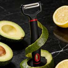 1pc Multi-Function Fruit & Vegetable Peeler, Kitchen Peeler, Multi-Purpose Slicer, Fruit & Vegetable Shredder, Fruit Peeler, Kitchen Tool, Small Kitchen Gadget - Black and Red - View 5