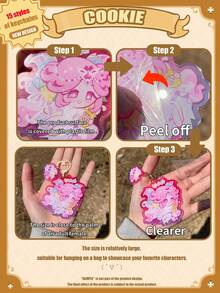 Acrylic Cartoon Character Keychain, COOKIE RUN, COOKIE KINGDOM, Anime Pattern, Car Key Chain, Keyring, Bag Pendant, Special Gift For Friends - Cookie and Cake Combination Design - View 3