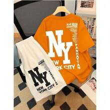Men's Set 100% Cotton New York 1886 - Jeruk - View 1