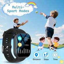 Jam Tangan Pintar Anak Multifungsi, Panggilan, Olahraga, Musik, Pengingat - Semua dalam Satu, Panggilan Nirkabel & Notifikasi Panggilan Masuk, Mode Olahraga & Wallpaper yang Dapat Disesuaikan, Kompatibel dengan Android & iOS, Cocok untuk Remaja - MultiWarna - View 6